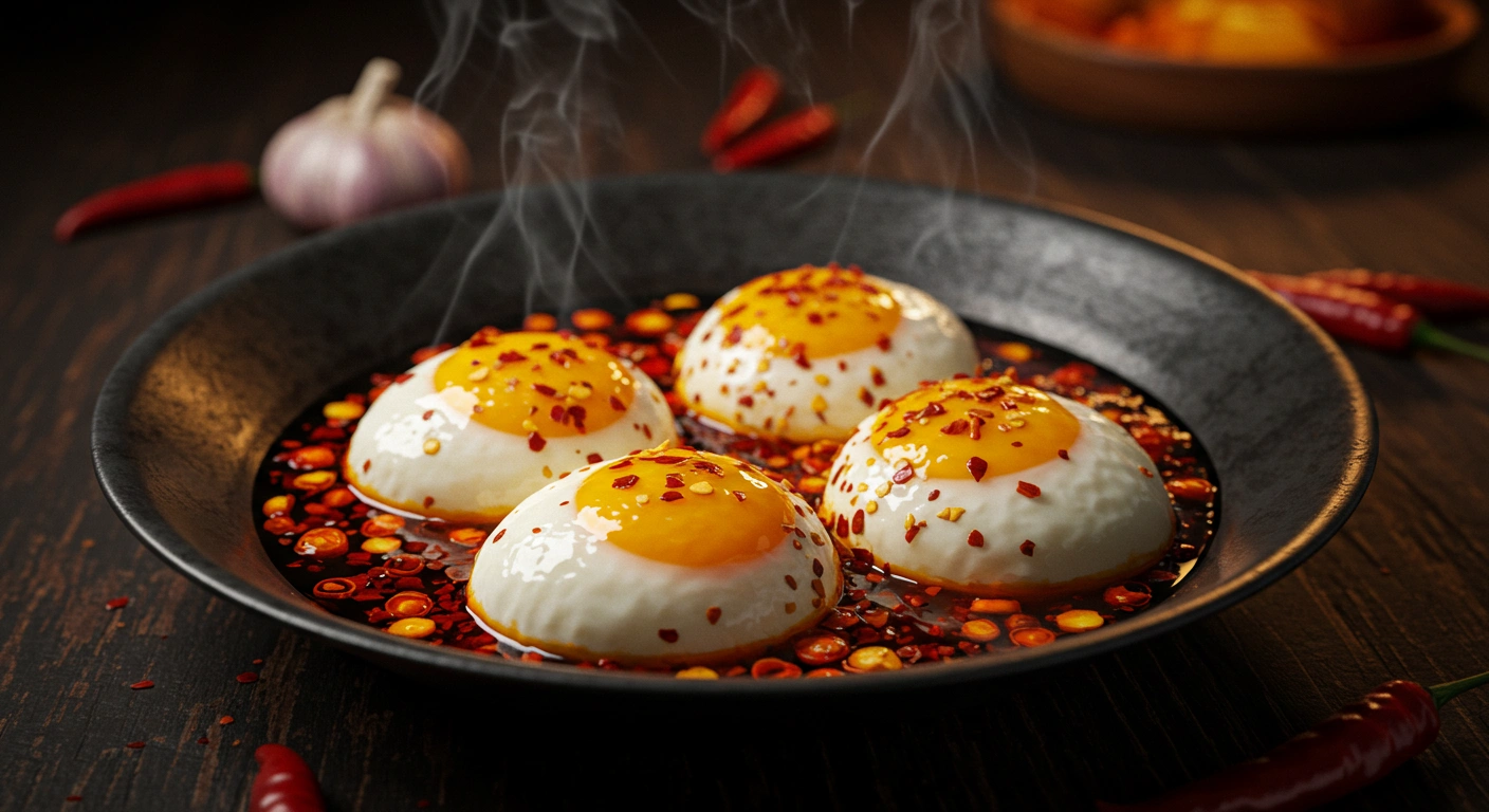 Spicy Chili Garlic Eggs - tertiary view
